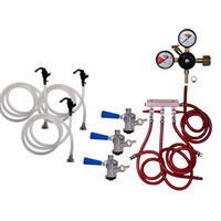 Party Keg Kit - 3 Faucet - Dual Gauge Regulator / 