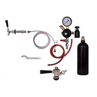 Refrigerator Commercial Keg Kit - 1 Faucet - 20oz CO2 Cylinder / 