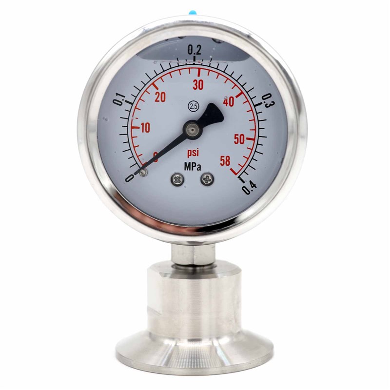 1.5" Tri-Clamp Oil Filled Pressure Gauge (Bottom Mount)