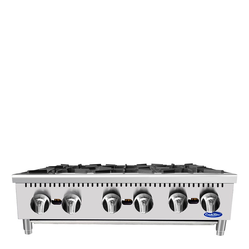 CookRite 36-in Countertop 6 Burner Hotplate w/ 192,000 BTU