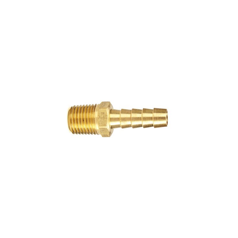 Brass Barbed Nipple / 1/4" MPT Right Hand Thread to Barb