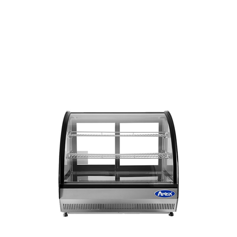 Refrigerated Countertop Merchandiser Display (Curved Glass, 3.5 Cu Ft)