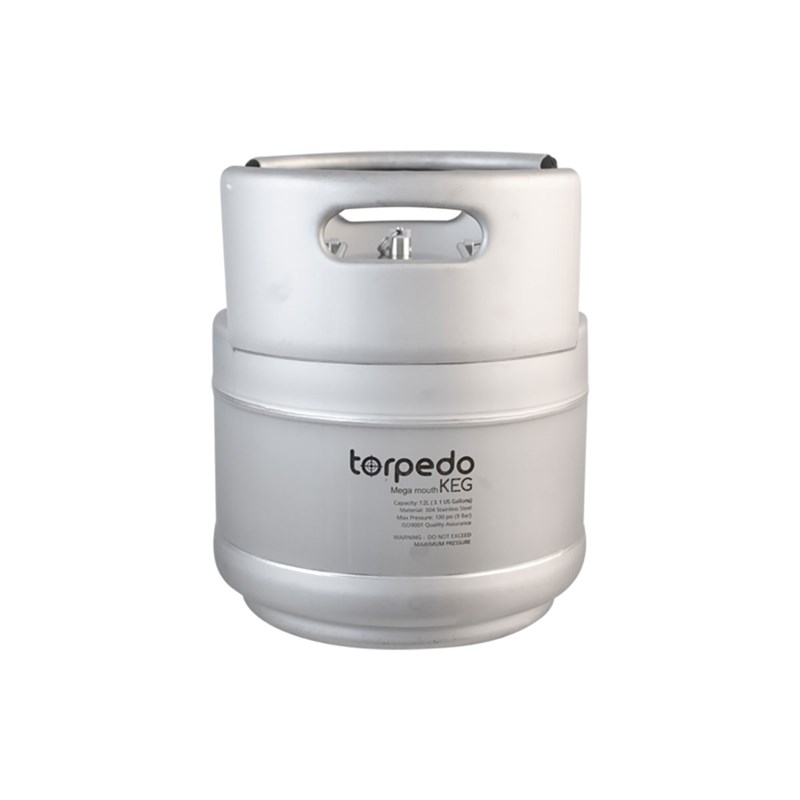 Megamouth Torpedo Keg - Stainless Steel Ball Lock Keg (3 Gallon)