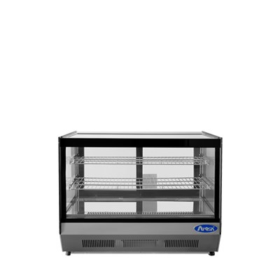 Refrigerated Countertop Merchandiser Display (Curved Glass, 4.2 Cu Ft) / Countertop Refrigerated Display Square, 4.2 Cu Ft